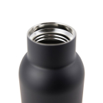 Bouteille thermos en inox recyclé, bouchon en bois et poignée 800 ml couleur noir deuxième vue