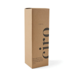 Bouteille thermos en inox recyclé, bouchon en bois et poignée 800 ml couleur noir vue avec boîte