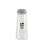 Bouteille conique en RPET avec logo et bouchon ergonomique 57 ml couleur transparent avec zone d'impression