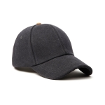 Casquette élégante en coton recyclé avec détails en cuir synthétique couleur noir