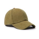Casquette élégante en coton recyclé avec détails en cuir synthétique couleur vert
