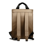 Sac à dos polyvalent exclusif en cuir synthétique avec compartiment PC couleur marron troisième vue