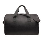 Sac de voyage en cuir synthétique recyclé à compartiment spacieux couleur noir cinquième vue