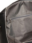 Sac de voyage en cuir synthétique recyclé à compartiment spacieux couleur noir huitième vue