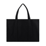 Grand sac fourre-tout en toile recyclée avec poche sécurisée 400g/m² couleur noir