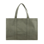Grand sac fourre-tout en toile recyclée avec poche sécurisée 400g/m² couleur vert