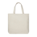 Sac fourre-tout en toile recyclée à longues anses 400 g/m² couleur blanc cassé