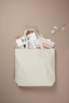 Sac fourre-tout en toile recyclée à longues anses 400 g/m² couleur blanc cassé