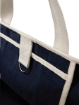 Sac de plage en coton recyclé avec porte-serviette 500 g/m² couleur bleu marine sixième vue