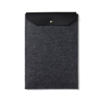 Housse pour ordinateur portable de 14” en feutre recyclé à rabat couleur noir