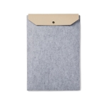Housse pour ordinateur portable de 14” en feutre recyclé à rabat couleur gris