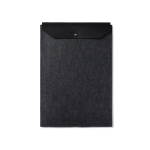 Housse pour ordinateur portable de 17” en feutre recyclé à rabat couleur noir