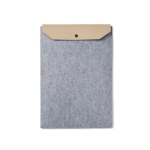 Housse pour ordinateur portable de 17” en feutre recyclé à rabat couleur gris