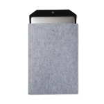 Housse pour ordinateur portable de 17” en feutre recyclé à rabat couleur gris deuxième vue