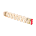 Règle pliante de charpentier en bois de 2 mètres couleur bois  troisième vue