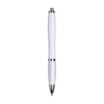 Stylos personnalisés pas chers pour entreprise avec Encre Noire Color couleur blanc deuxième vue arrière