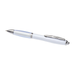 Stylos personnalisés pas chers pour entreprise avec Encre Noire Color couleur blanc deuxième vue