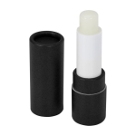 Baume à lèvres durable en papier recyclé avec protection SPF 15 couleur noir