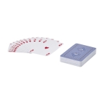 Jeu classique de 54 cartes dont 2 jokers dans une boîte en papier couleur blanc deuxième vue