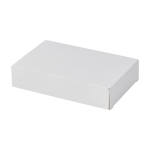 Jeu classique de 54 cartes dont 2 jokers dans une boîte en papier couleur blanc deuxième vue avec boîte