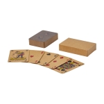 Jeu classique de 54 cartes dont 2 jokers dans une boîte en papier couleur naturel