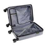 Valise trolley de cabine 20” avec roues pivotantes et capacité de 40L couleur argenté deuxième vue