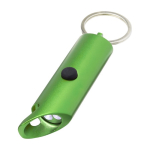 Lampe de poche en aluminium recyclé avec décapsuleur et mousqueton