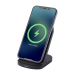 Base de charge sans fil en plastique recyclé pour téléphones portables couleur noir
