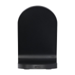 Base de charge sans fil en plastique recyclé pour téléphones portables couleur noir deuxième vue arrière