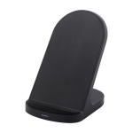 Base de charge sans fil en plastique recyclé pour téléphones portables couleur noir deuxième vue