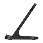 Base de charge sans fil en plastique recyclé pour téléphones portables couleur noir vue latérale