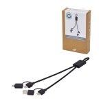 Câble de charge et de transfert de données 6-en-1 pour appareils couleur noir