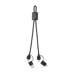 Câble de charge et de transfert de données 6-en-1 pour appareils couleur noir deuxième vue arrière