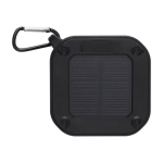 Haut-parleur solaire en plastique recyclé avec BT et lampe intégrée couleur noir deuxième vue arrière