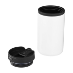 Gobelet isolant en acier inoxydable recyclé à couvercle à vis 250ml couleur blanc deuxième vue