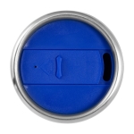 Gobelet isolant en acier inoxydable recyclé à couvercle à vis 410ml couleur bleu deuxième vue