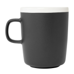 Mug en céramique avec extérieur mat et intérieur blanc 310ml couleur noir deuxième vue latérale