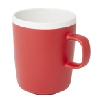 Mug en céramique avec extérieur mat et intérieur blanc 310ml couleur rouge