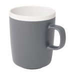Mug en céramique avec extérieur mat et intérieur blanc 310ml couleur gris