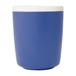 Mug en céramique avec extérieur mat et intérieur blanc 310ml couleur bleu roi deuxième vue frontale