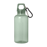 Bouteille promotionnelle en RPET sans BPA avec mousqueton 400 ml deuxième vue frontale