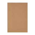 Carnet à logo écologique avec stylo intégré et pages rayées couleur bleu marine deuxième vue avec boîte