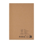 Carnet à logo écologique avec stylo intégré et pages rayées couleur bleu marine