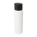 Bouteille thermos en acier inoxydable recyclé à ouverture bouton 450ml couleur blanc