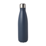 Bouteille en acier inoxydable recyclé à double paroi 500ml couleur bleu pétrole deuxième vue frontale