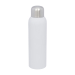 Grande bouteille en acier inoxydable recyclé avec bouchon à vis 820ml couleur blanc