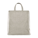 Sac en coton recyclé avec cordon de serrage 150g/m² couleur naturel deuxième vue frontale