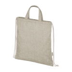 Sac en coton recyclé avec cordon de serrage 150g/m² couleur naturel