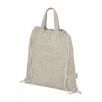 Sac en coton recyclé avec cordon de serrage 150g/m² couleur naturel deuxième vue