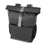 Sac à dos roll-up en polyester recyclé imperméable pour PC 15” couleur noir